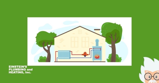 A furnace inside a residential home.